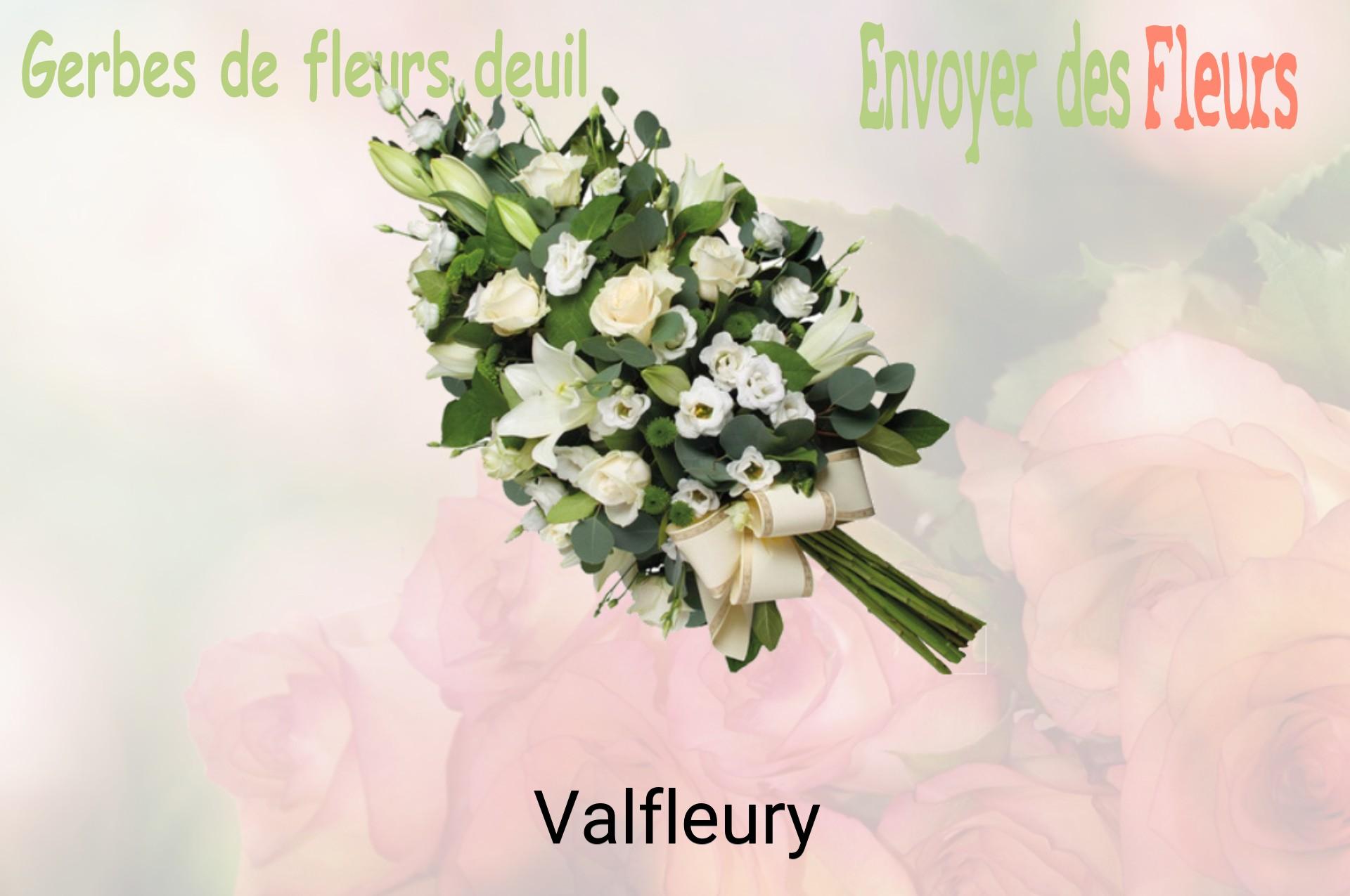Gerbe de fleurs de deuil livrée à Valfleury